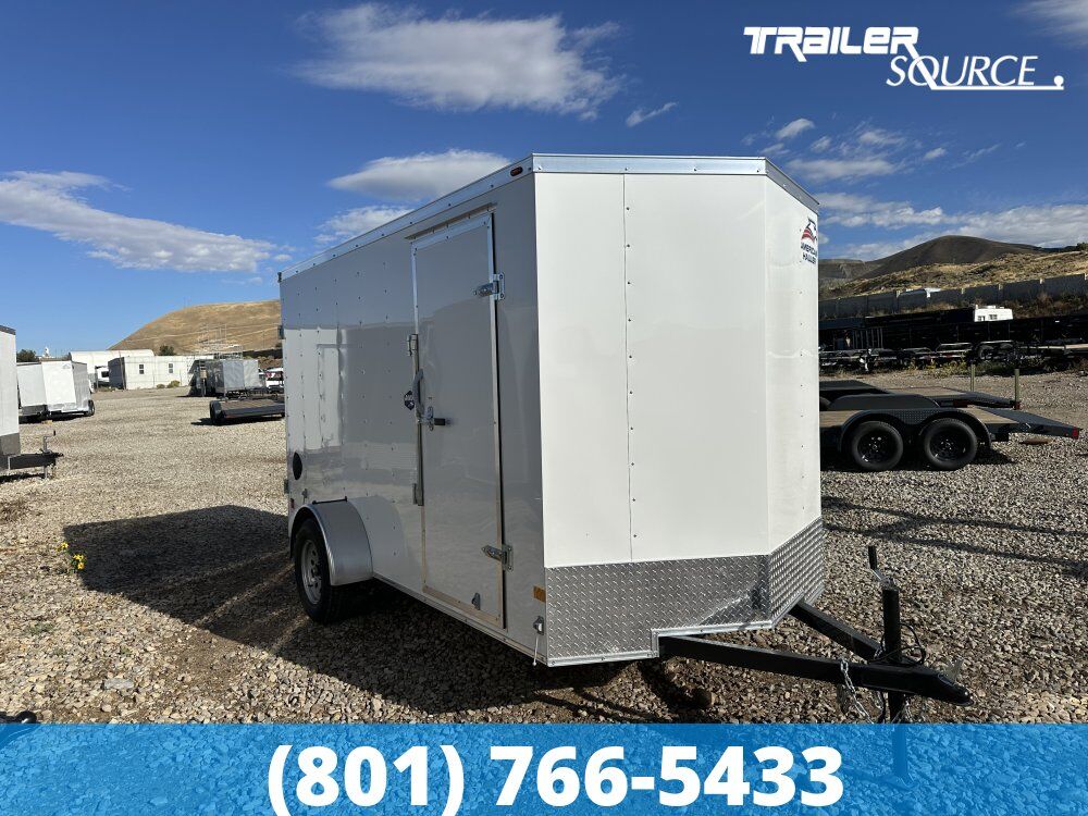 6x12 American Hauler Arrow Enclosed Cargo Trailer - 6'6" Interior - 3.5K GVWR Barn Doors