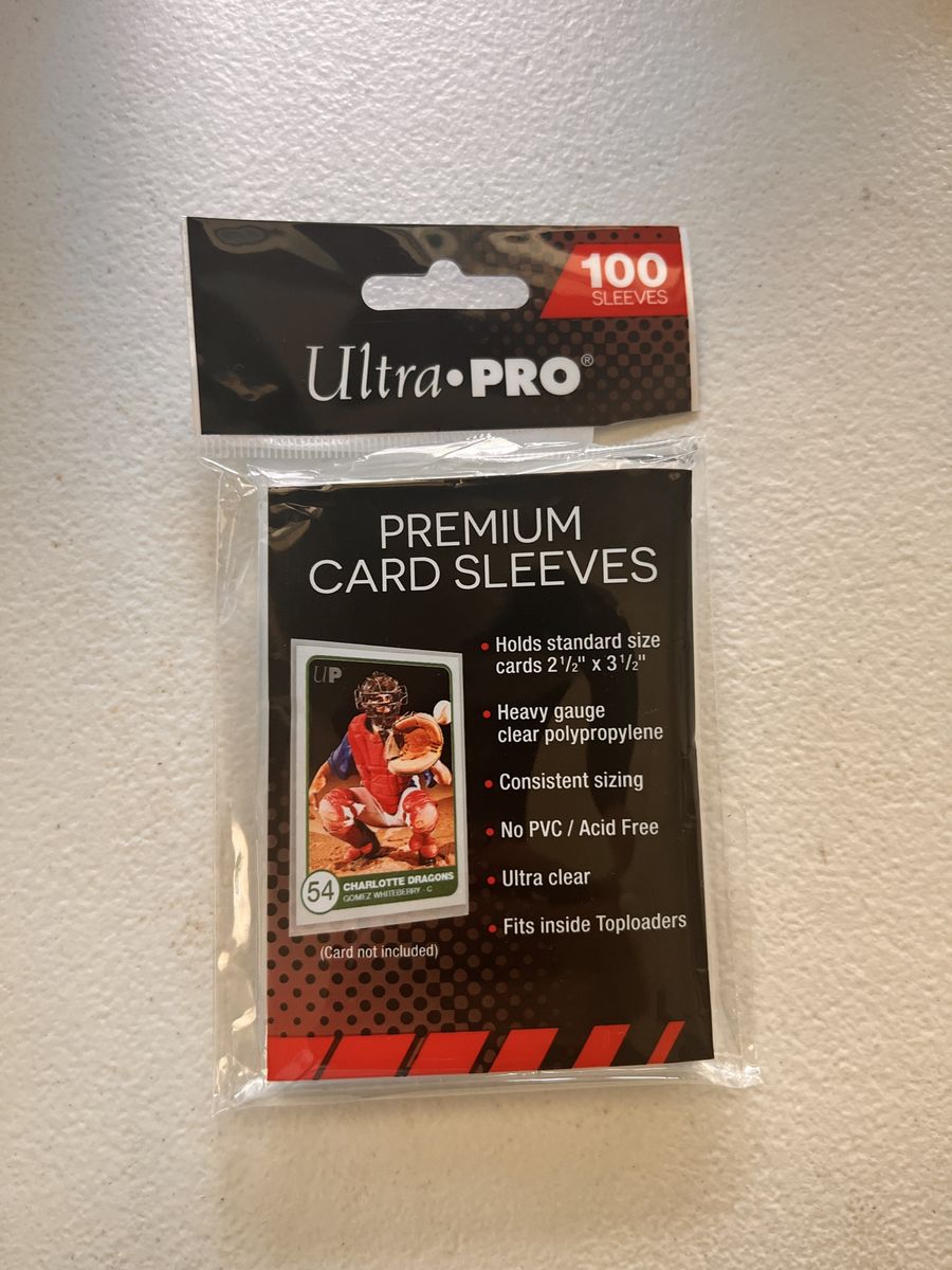 Ultra PRO Premium Card Sleeves (100-count) - Standard 2.5" x 3.5" Heavy Gauge, Clear, Acid-Free