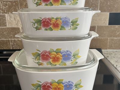 Four Sets of Vintage CorningWare Casserole