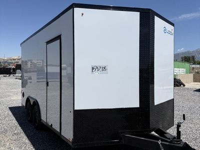 8.5x16 Look ST DLX Enclosed Cargo Trailer - 7'0" Interior - 7K GVWR - .080 PolyCor, Black Out Package, Rear Spoiler w/ Load