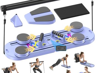 New Pilates Board,Foldable Pilates Reformer Equipment with Timer, 7-in-1 Multi-Purpose Portable