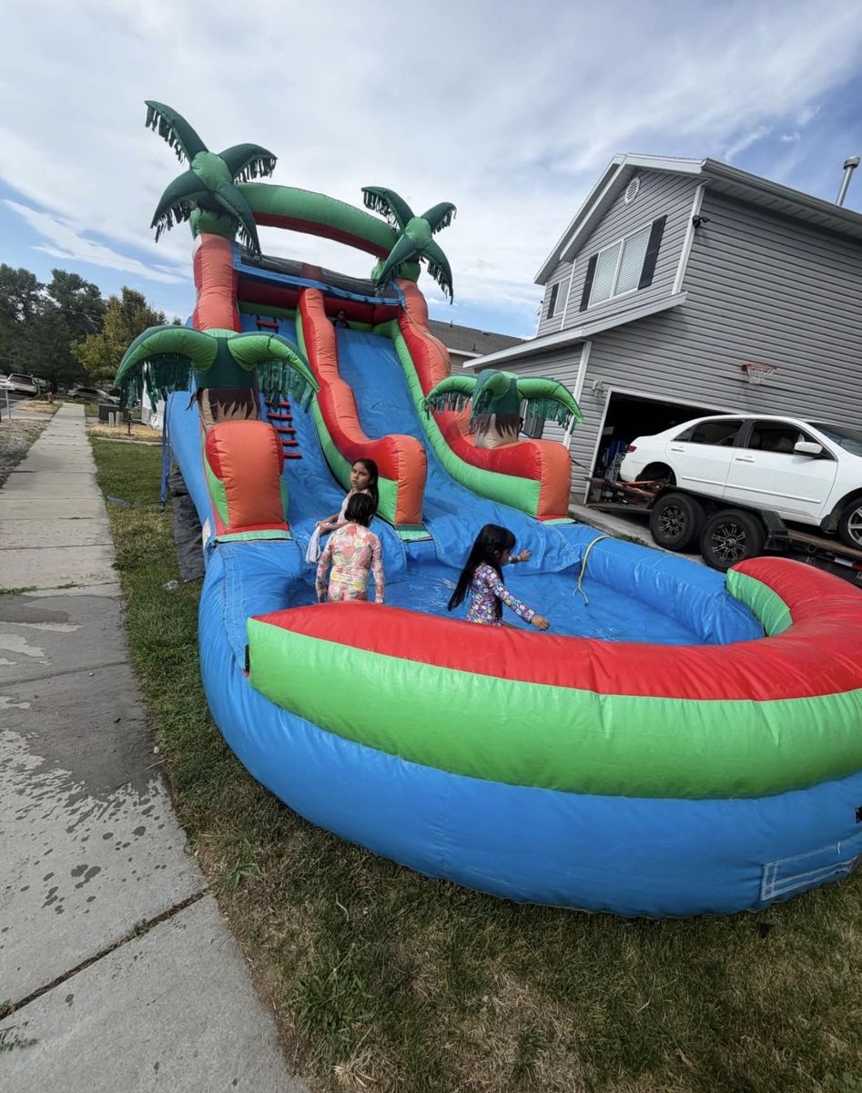2016 Wells cargo trailer with 2 water slides