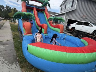 2016 Wells cargo trailer with 2 water slides