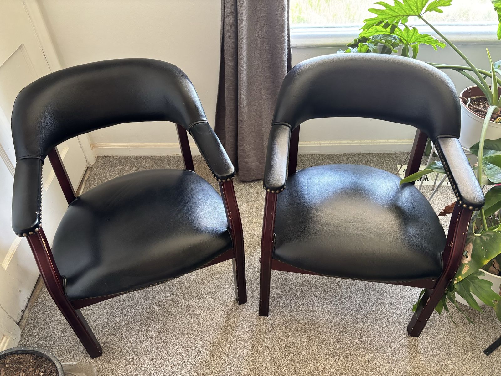 Set of Black Captains Chairs