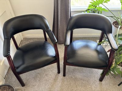 Set of Black Captains Chairs