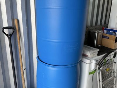 Two 55 Gallon Water Barrels