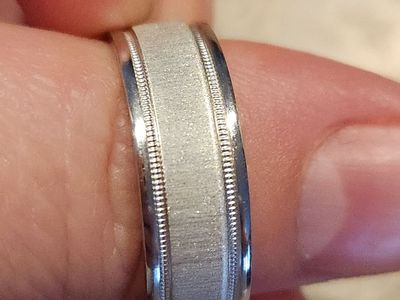 Brand new Men's Wedding band 14k white gold. RateCarat.com