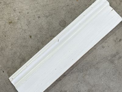 Finger-Jointed Pine Colonial Style Baseboard Moulding - Approx 100 Feet, 3 1/4 inches tall, ~ 1/2 inches thick.
