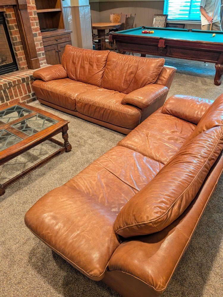 Natuzzi Leather Couch set