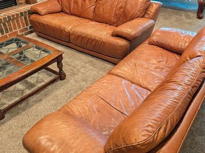 Natuzzi Leather Couch set