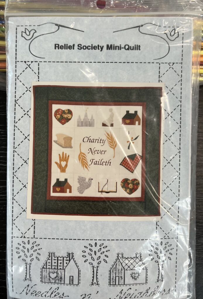 Charity Never Faileth Relief Society Mini Quilt