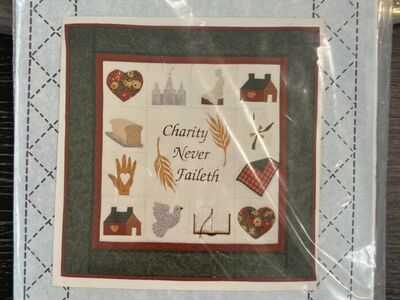 Charity Never Faileth Relief Society Mini Quilt