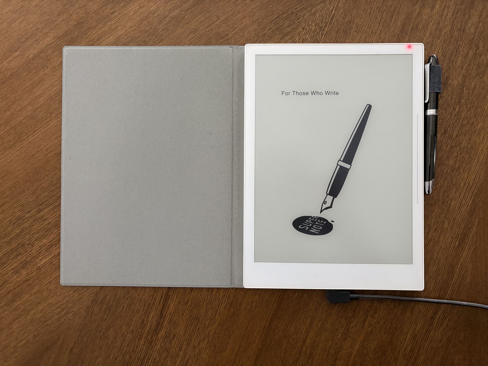 Supernote A5 X Blue Canvas Cover and HOM Pen e-ink/e-reader