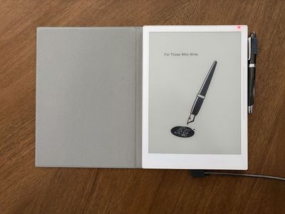 Supernote A5 X Blue Canvas Cover and HOM Pen e-ink/e-reader