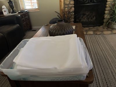 Polyester Fabric white tablecloths