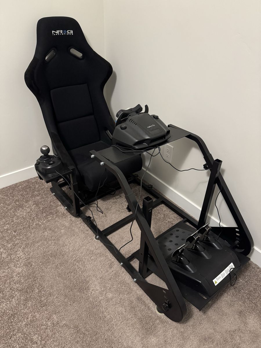 Logitech Racing Wheel Setup with NRG Seat and Rig