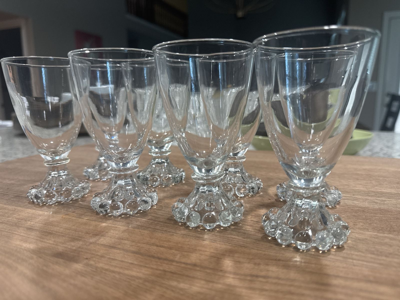 8 Candkewick 4 1/2” antique small cups 