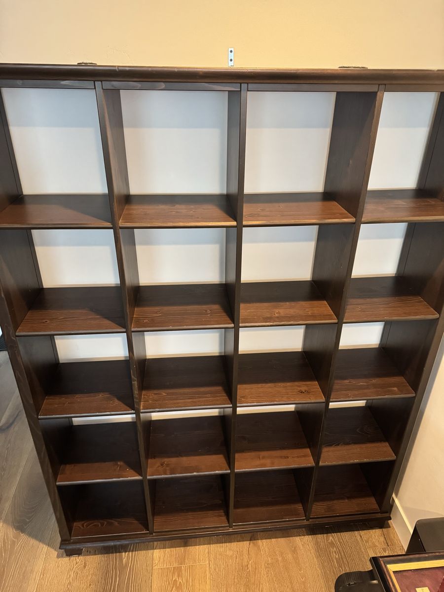 Large Wooden Storage Shelf - Dark Brown (IKEA HEMNES)