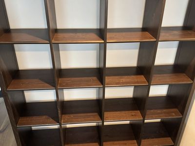 Large Wooden Storage Shelf - Dark Brown (IKEA HEMNES)