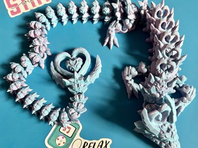 3D Printed Print Printing Dark Heart ADHD AUTISM Fidget Fidgets Toy Toys Dragon