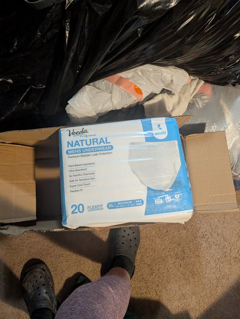 New Large adult incontinence pads.