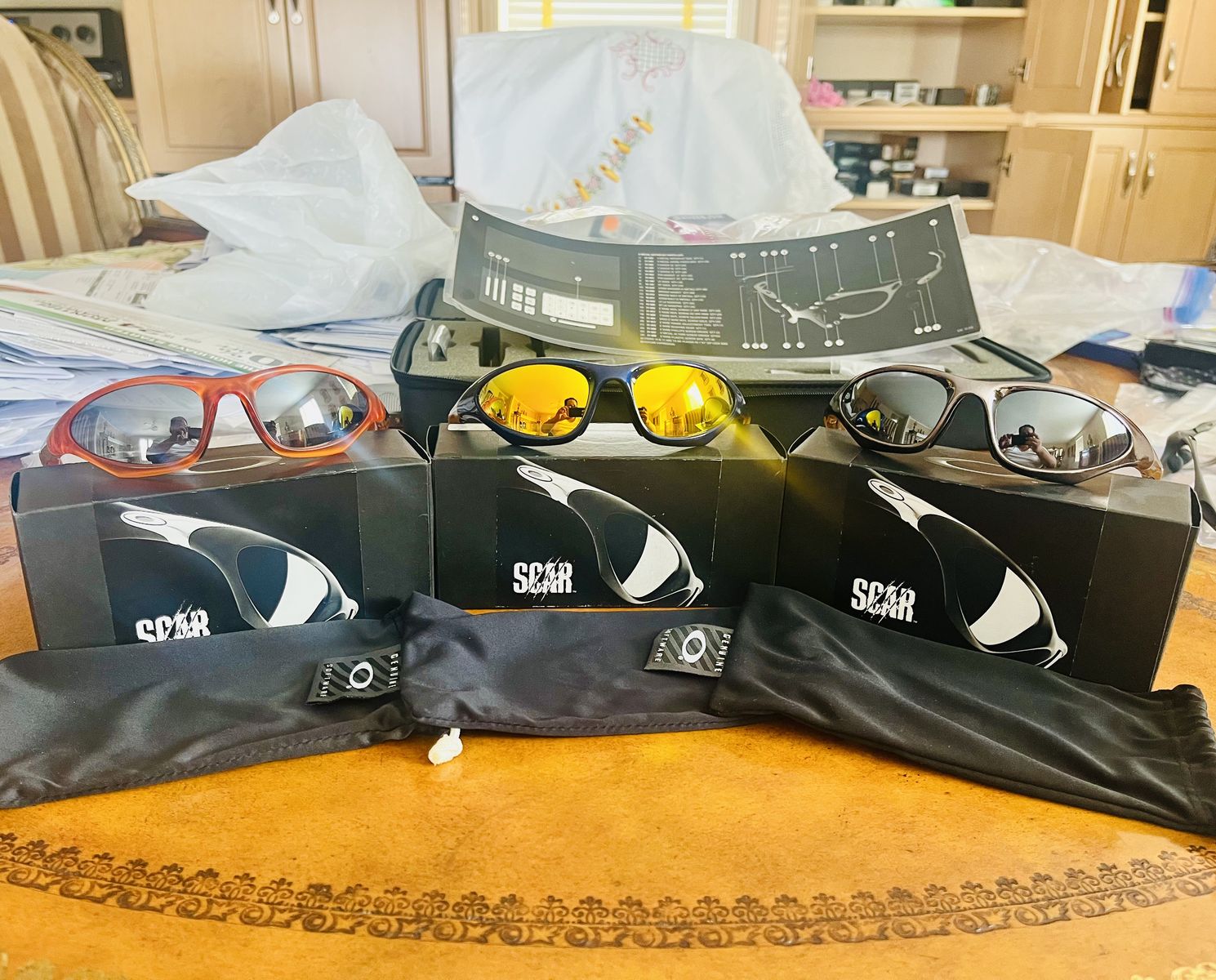 3 OAKLEY SCAR SUNGLASSES LIKE NEW WITH TAGS RARE