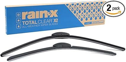 Rain-X 810332 Total Clear Beam Wiper Blades 26" & 18" Windshield Wipers for All-Weather Performance - 2 Pack Value