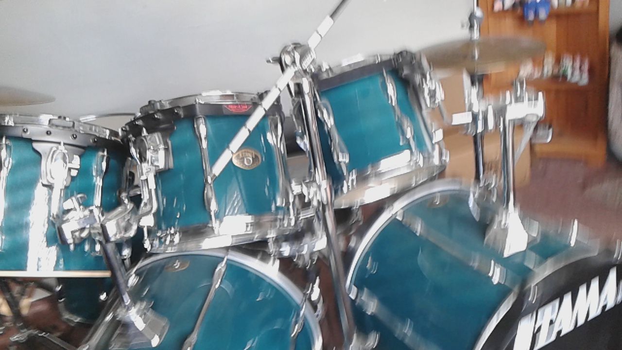 Vintage Mid-90s Tama Rockstar 5-Piece Drum Kit – Gun Metal Green (Made in Taiwan)