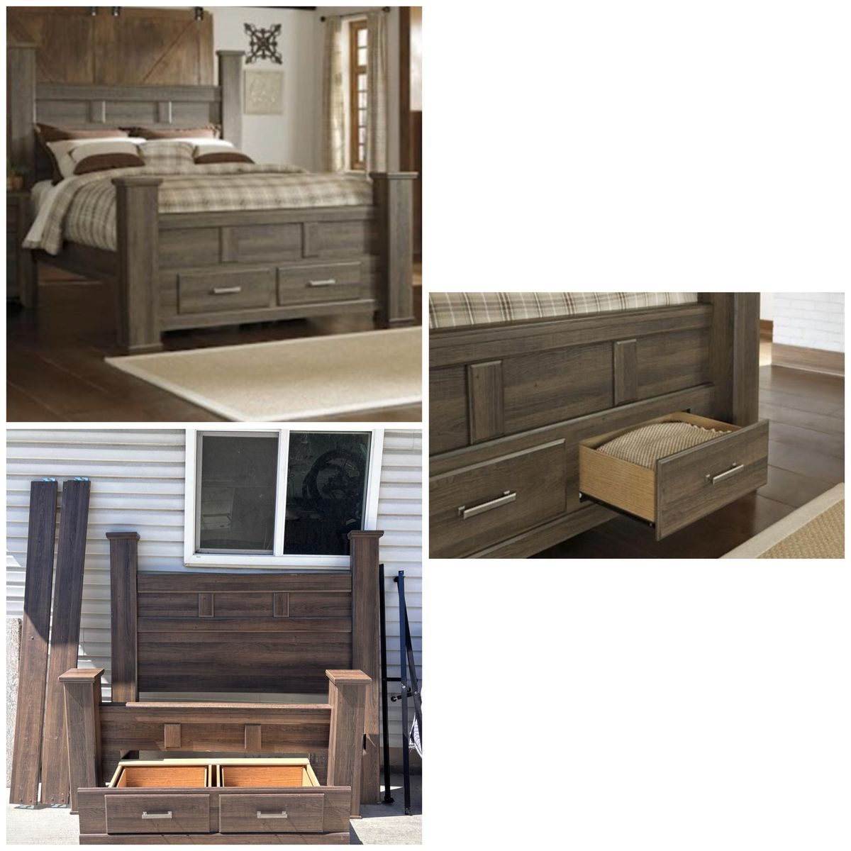 Nice Solid Queen Size Bed With Storage
