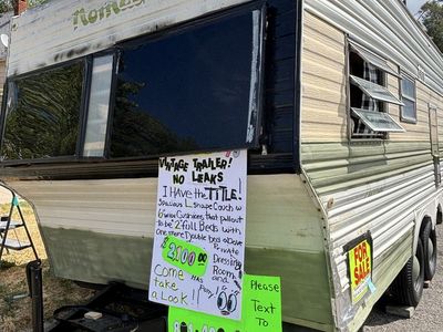 Vintage Nomad Travel Trailer - Small but Mighty with L-Shape Couch and Double Bed, No Leaks!