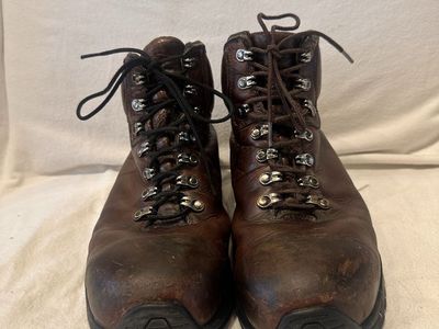 Timberland pro men’s size 9.5 Brown Leather safety work Boots