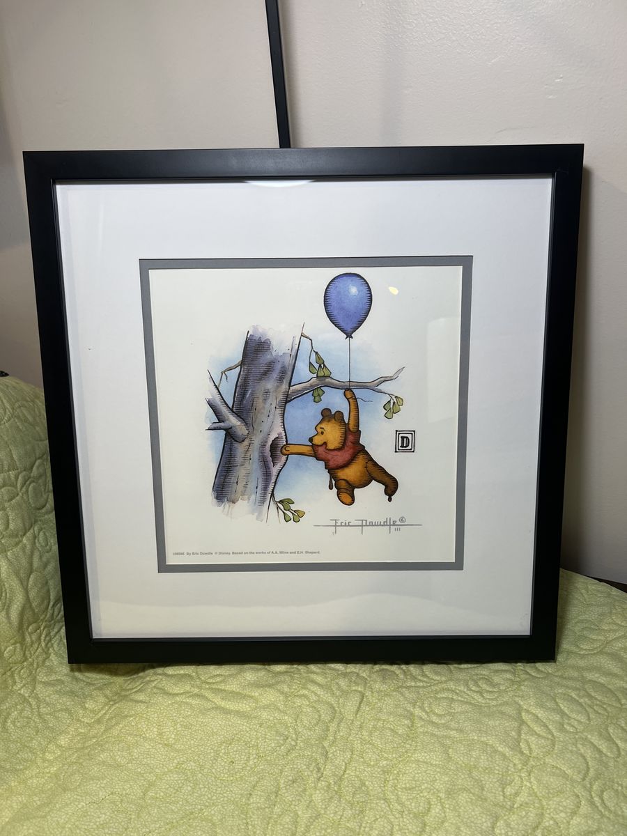 Framed Winnie the Pooh "Hunting for Honey" by Eric Dowdle - Disney Art Print