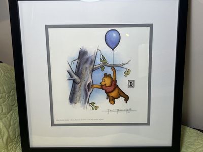 Framed Winnie the Pooh "Hunting for Honey" by Eric Dowdle - Disney Art Print