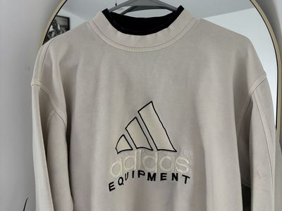 Vintage 90s Adidas Equipment Cropped Crewneck Sweatshirt