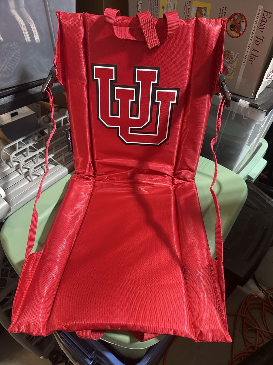 Logo Brands University of Utah Red Stadium Seat Bleacher Chair