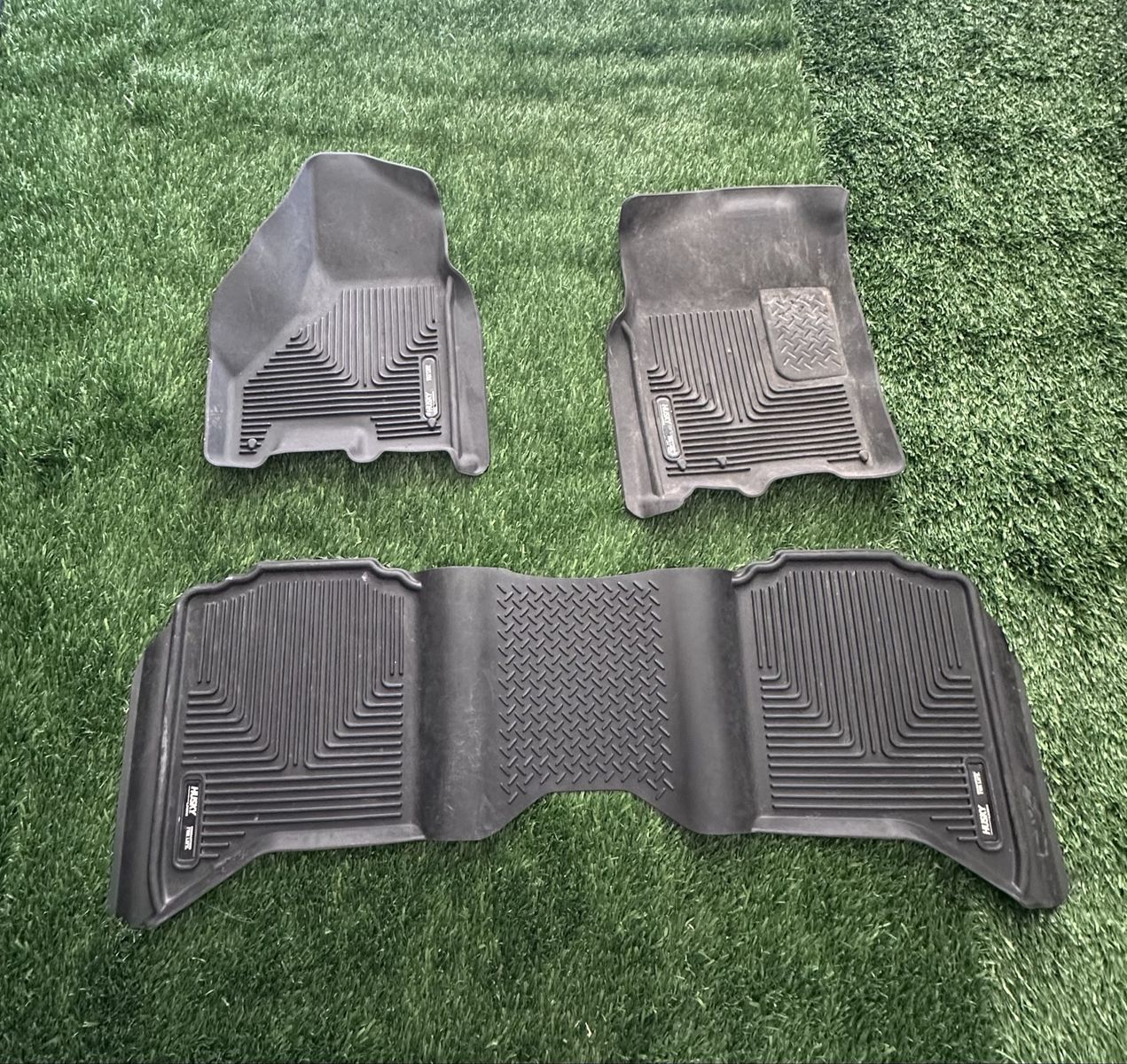 Husky WeatherBeater Floor Liners - Front & Rear - Black - Durable Vehicle Floor Mats. Dodge Ram 2013-2018