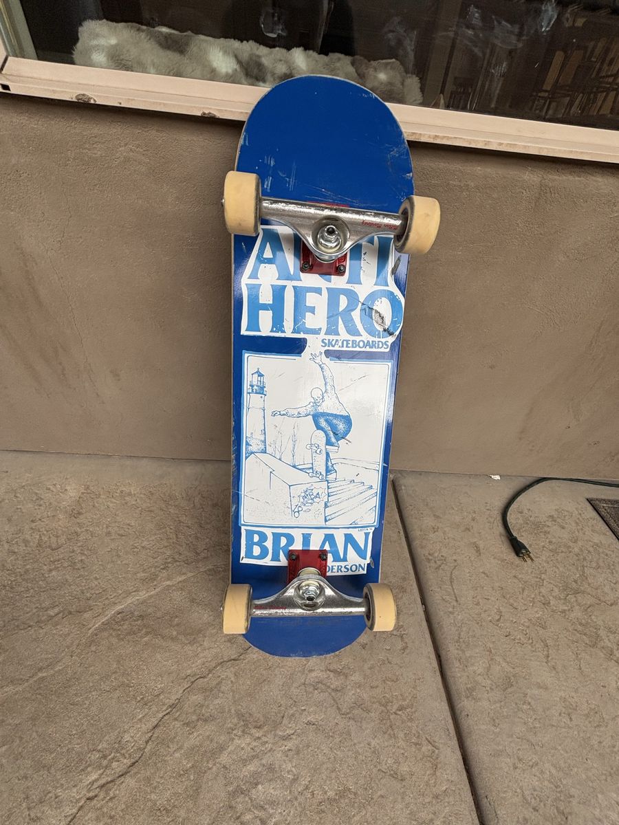 Anti Hero Brian Anderson Skateboard Complete - Thrasher Grip Tape - Lightly Used