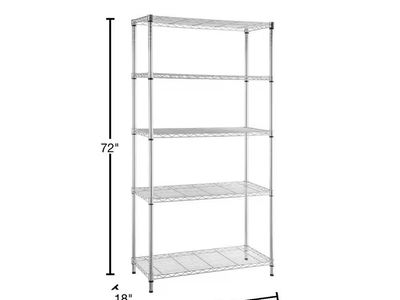 HDX 6-Tier or 7 -tier Heavy Duty Chrome Wire Shelving Unit – 18” Deep