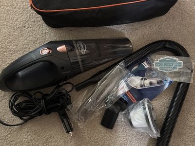 THISWORX Portable Car Vacuum Cleaner - 12V High Power Handheld Auto Vacuum with Bag