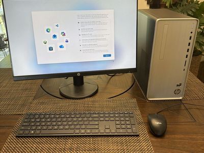 HP Ryzen 7 Desktop Computer Bundle – 24” HP Monitor, Keyboard & Mouse – Windows 11