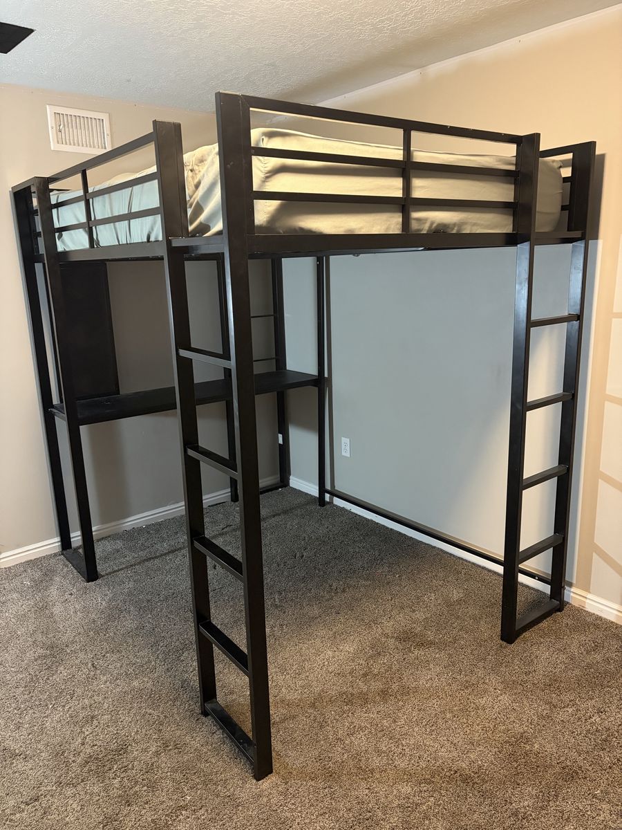 Full loft bed with desk