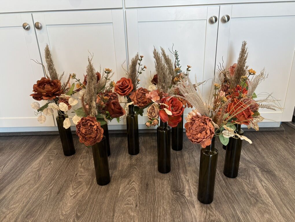 22 H Boho Flower Arrangement In A Vase