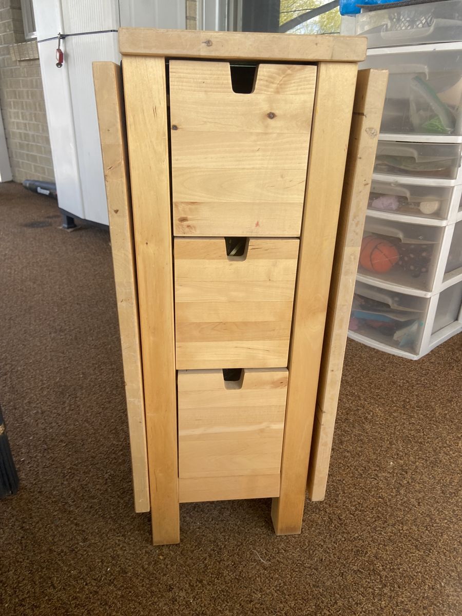 Sewing/craft Table W/6drawes-drop Fown Sides