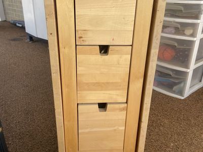 Sewing/craft Table W/6drawes-drop Fown Sides