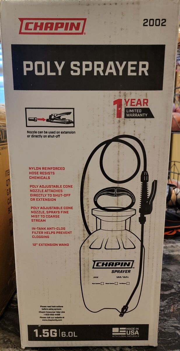 New Box Chapin Poly Sprayer 1.5G/6L