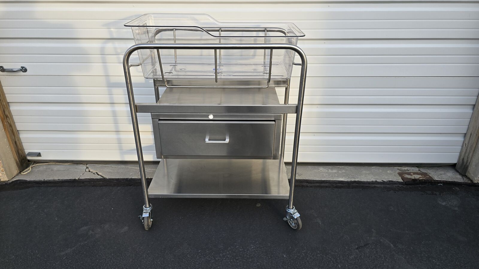 Stainless Steel Rolling Cart / Work Bench W/ Drawer and shelf