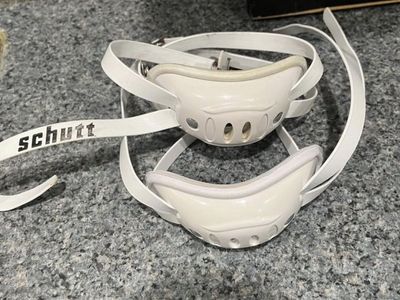 Schutt White Football Helmet Chinstraps