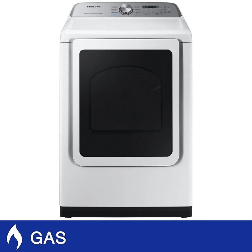 Samsung DVG52A5500W 7.4 Cu. Ft. Smart GAS Dryer with Steam Sanitize+ 1588408  #103832