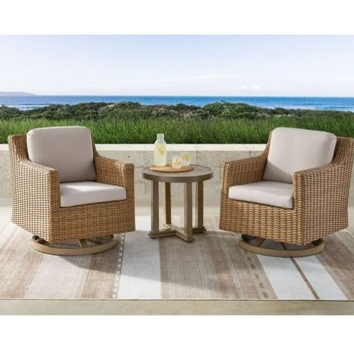 Member's Mark Breck Patio Chat Set with Sunbrella Fabric, 3pc