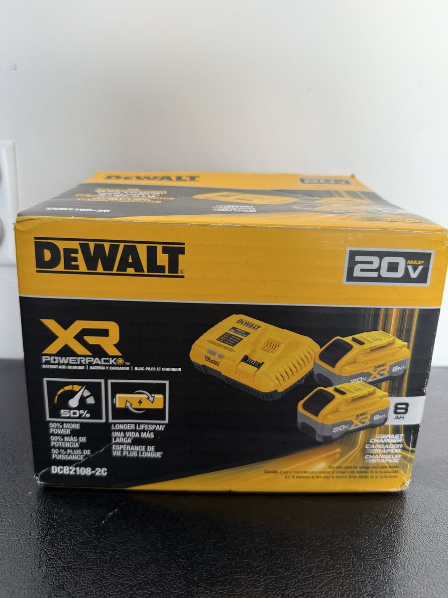 Dewalt 20V 8Ah Powerpack Starter Kit With Rapid Charger DCB2108-2C